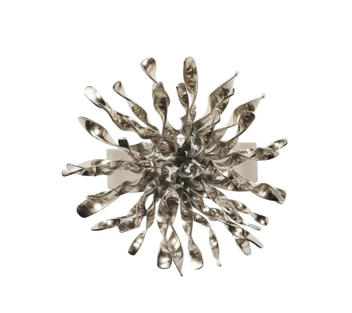 Sunflare Silver Napkin Ring Detail 4 | Kim Seybert at Fig Linens and Home