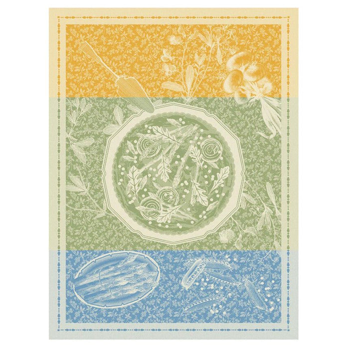 Tarte Printanière Green Tea Towels by Le Jacquard Francais - View 1 at Fig Linens and Home