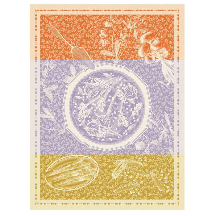 Tarte Printanière Purple Tea Towels by Le Jacquard Francais - View 1 at Fig Linens and Home