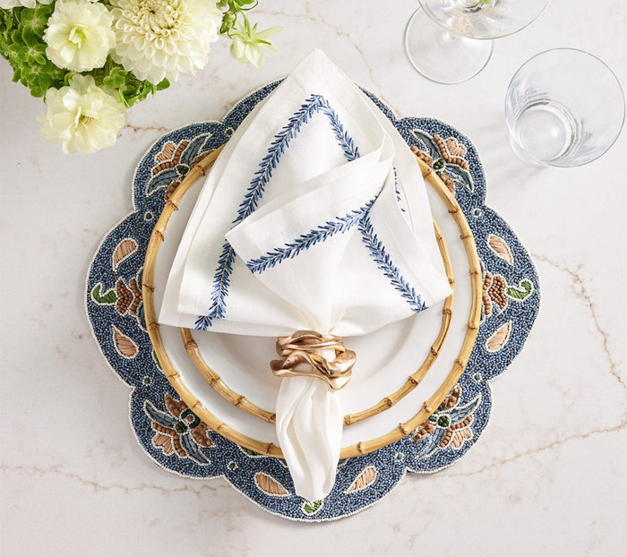 Terraza Placemat in Blue & Multi, Set of 2 by Kim Seybert at Fig Linens and Home 4
