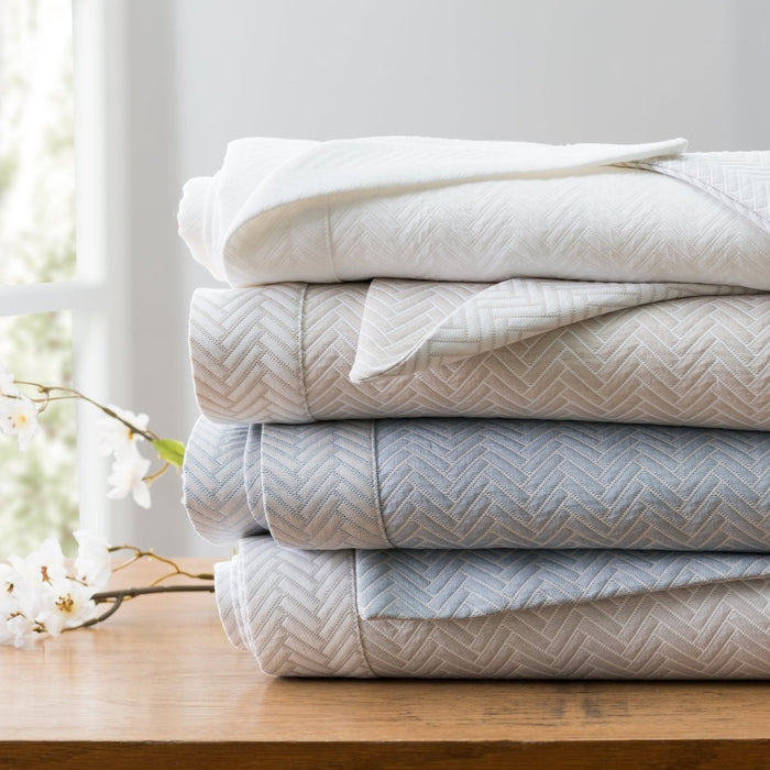 Home Treasures Thatcher Cotton Coverlets | Blankets and Shams at Fig Linens and Home