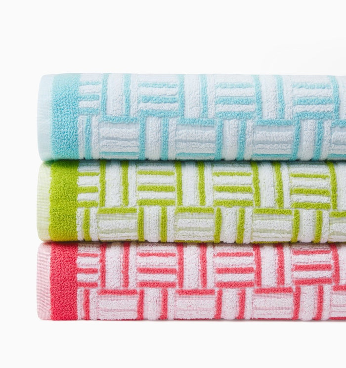 Tirreno Pool and Beach Towels by Sferra Linens at Fig Linens and Home - Stack of Towels