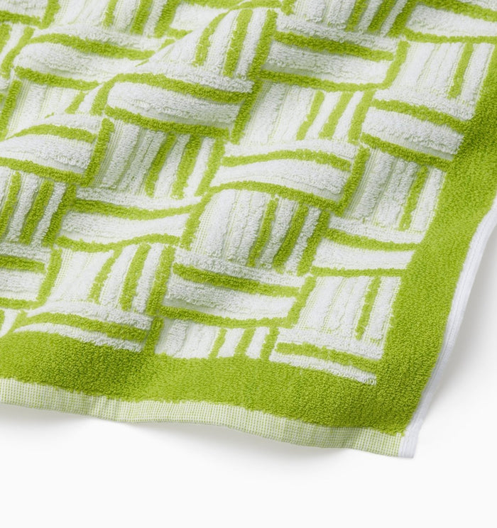 Tirreno Kiwi Corner Detail of Beach Towel by Sferra Linens at Fig Linens and Home