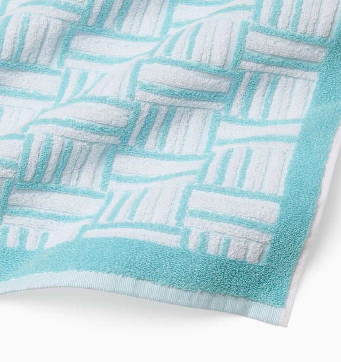 Tirreno Clearwater Corner Detail of Beach Towel by Sferra Linens at Fig Linens and Home