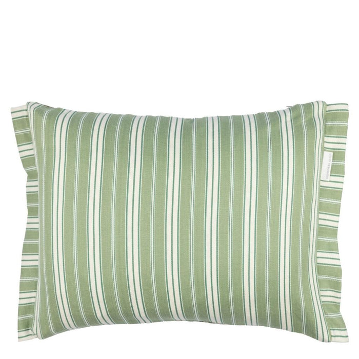 Toile Vichy Emerald Decorative Pillow - Designers Guild at Fig Linens and Home 64