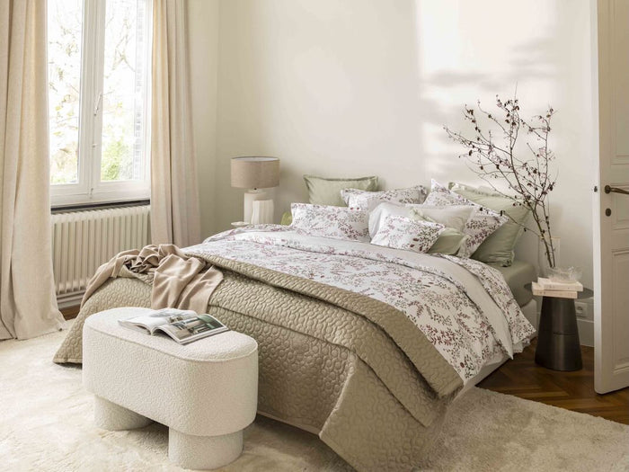 Tourbillon Cosmos Flower Organic Cotton Bedding | Alexandre Turpault at Fig Linens and Home