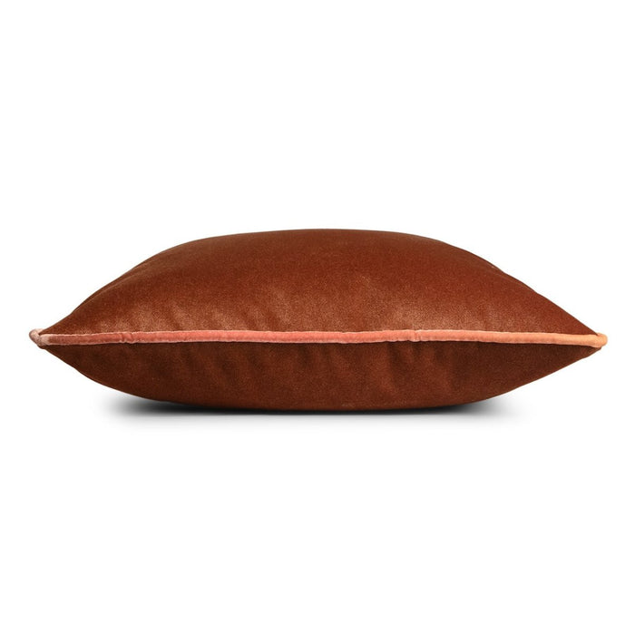 Tranquility Velvet Performance Pillows Sunstone Kevin O'Brien 20x20 Piping Detail