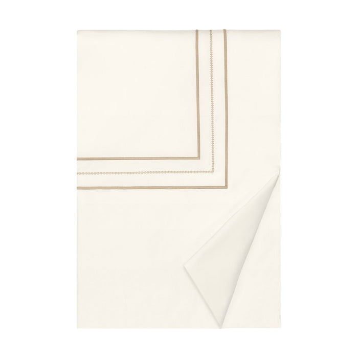 Triad Duvet Cover in Ivory and Candlelight - Home Treasures at Fig Linens and Home