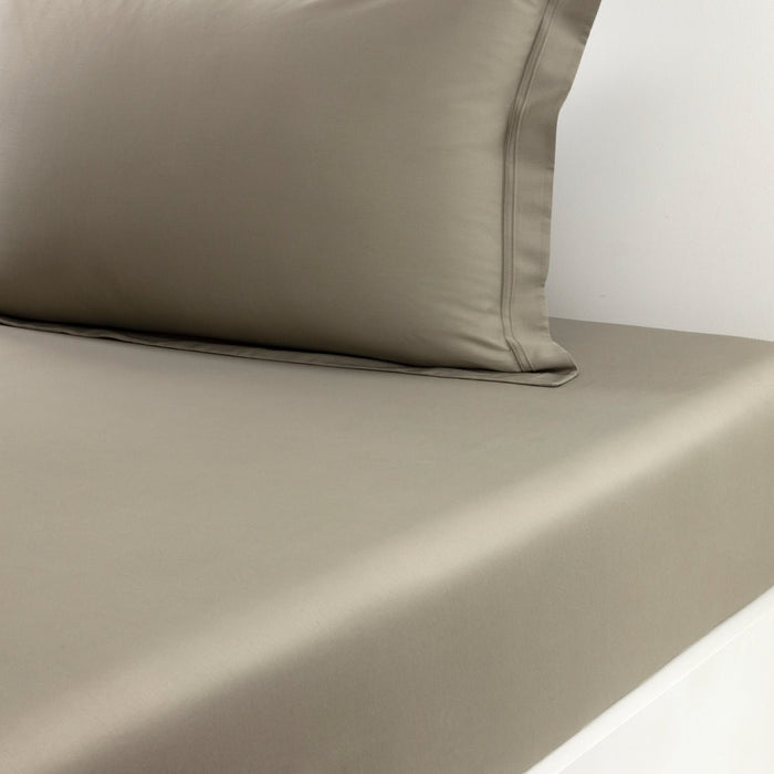 Yves Delorme TRIOMPHE Kaki Fitted Sheet King at Fig Linens and Home