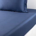 Triomphe Outremer Fitted Sheet by Yves Delorme King Fitted Sheet Outremer at FIG LINENS AND HOME 1