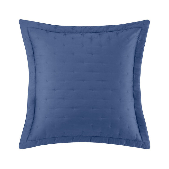 Triomphe Outremer Quilted Sham by Yves Delorme Euro Quilted Sham Outremer at FIG LINENS AND HOME 1