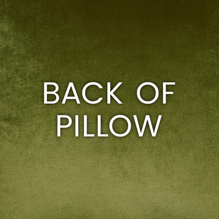 Tropical Leaf Pillow in Green - solid green velvet back by D.V. KAP Home
