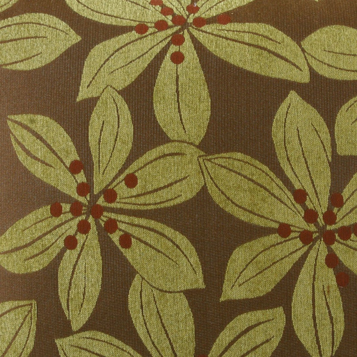 Tropical Leaf Pillow in Green - fabric swatch detail by D.V. KAP Home