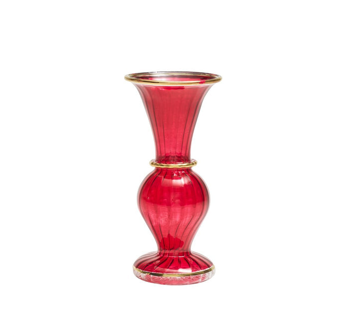 Trumpet Bud Vase in Ruby Kim Seybert