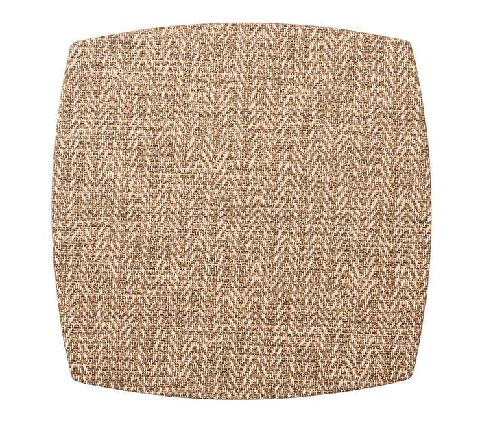 Twill Brown/White Placemat | Kim Seybert at Fig Linens and Home
