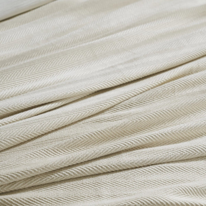 Ultima Organic Cotton Blanket by Orchids Lux Home - Sand Queen Fabric Detail at Fig Linens and Home