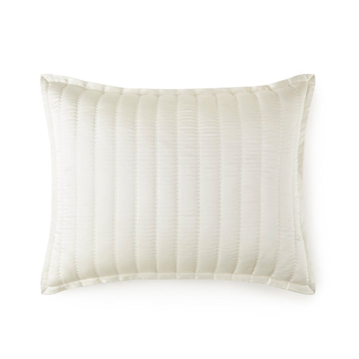 Urban Bamboo Quilted Pillows by Lili Alessandra Cream Quilted Standard Pillow 20 X 26 at FIG LINENS AND HOME 4