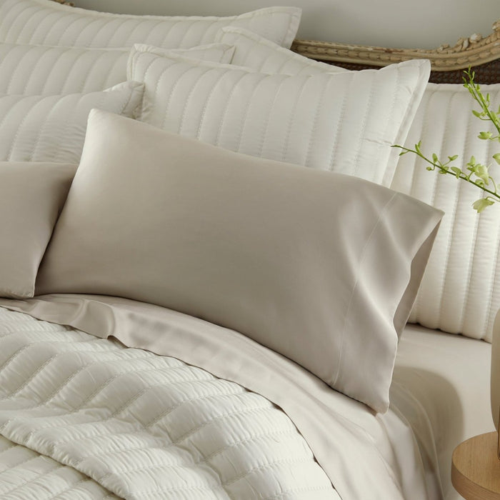 Urban Bamboo Pillowcases in Mushroom - Lili Alessandra Bedding at Fig Linens and Home