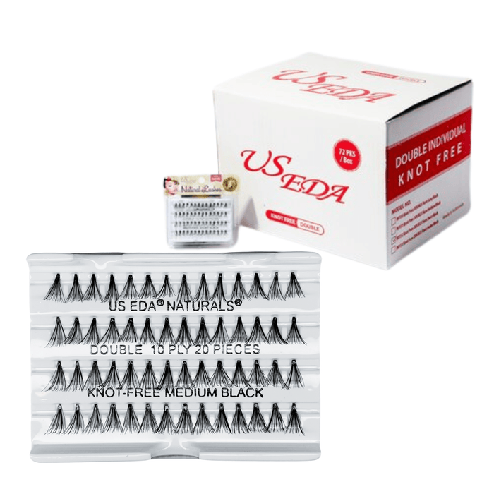 US EDA Double Lash 20-piece | Medium - Box/72 pans - Angelina Nail Supply NYC