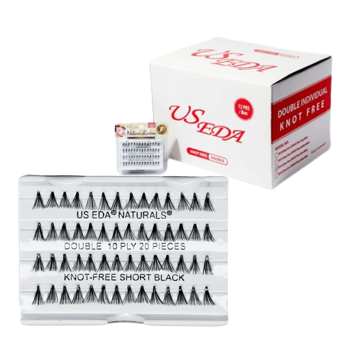 US EDA Double Lash 20-piece | Short - Box/72 pans - Angelina Nail Supply NYC