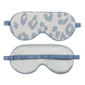 Valentina Linen Sleep Mask by Matouk Schumacher - Blue Leopard