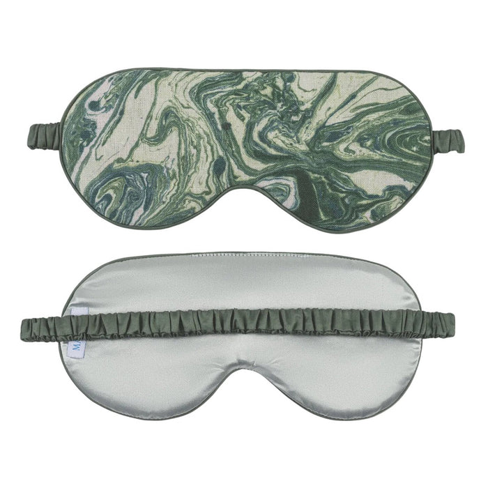 Valentina Linen Sleep Mask by Matouk Schumacher - Balthazar Emerald