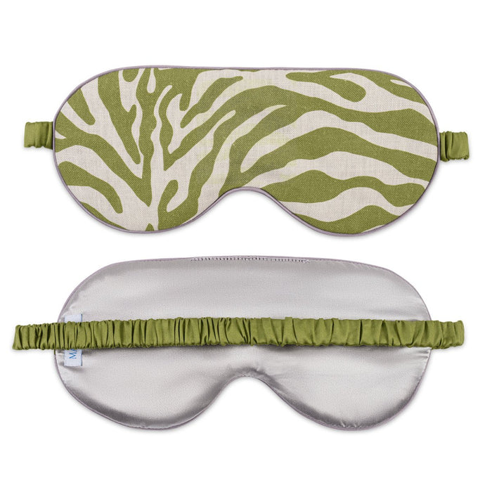 Valentina Linen Sleep Mask by Matouk Schumacher - Regine Grass Green