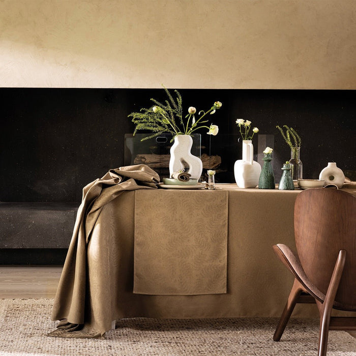 Vegetal Mood Green Tablecloth By Le Jacquard Francais at Fig Linens and Home 4