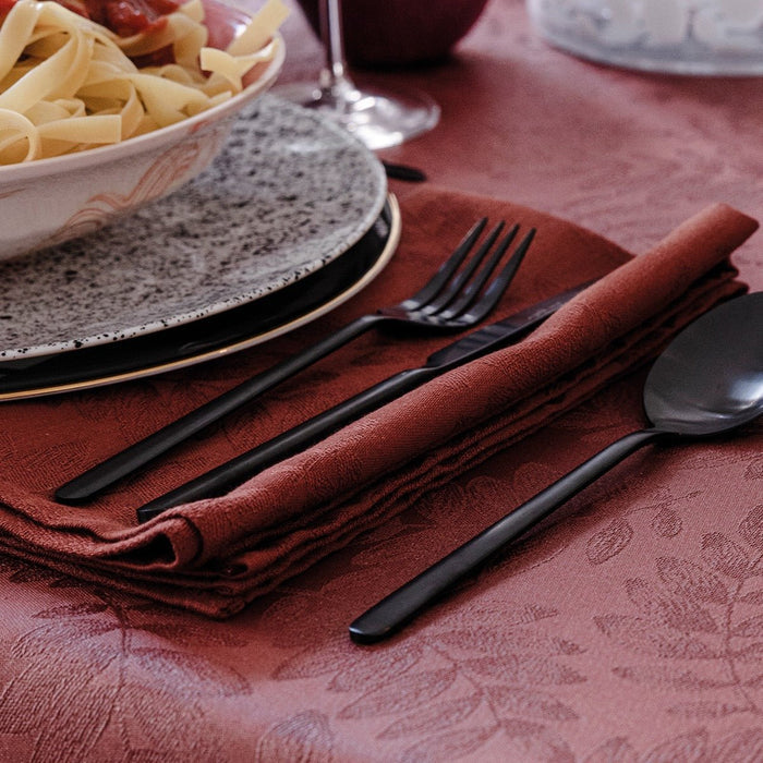 Vegetal Mood Red Napkins by Le Jacquard Francais Napkin 20" X 20" - Set of 4 RED at FIG LINENS AND HOME 1