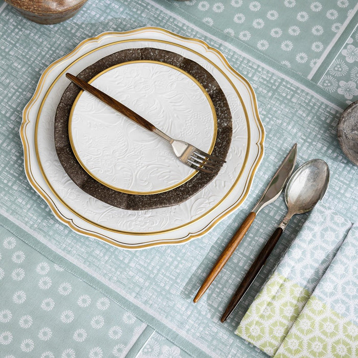 Wagara Green 20" x 20" Napkin by Le Jacquard Français - 9at Fig Linens and Home - 7