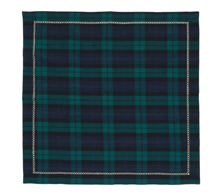Watchplaid Blue/Green Napkin Detail 6 | Kim Seybert at Fig Linens and Home