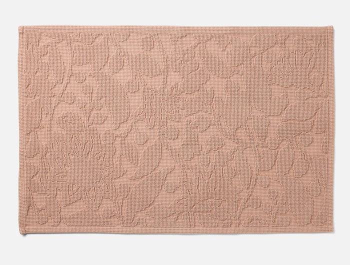 Wildflower Organic Bath Rug by Coyuchi in Antique Rose at Fig Linens and Home 1