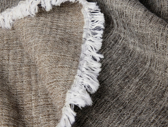 Willow Organic Throw Blankets by Coyuchi in Oat at Fig Linens and Home - View 2