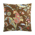 Wilmington Pillow in Chocolate - front view, floral brown design by D.V. KAP Home