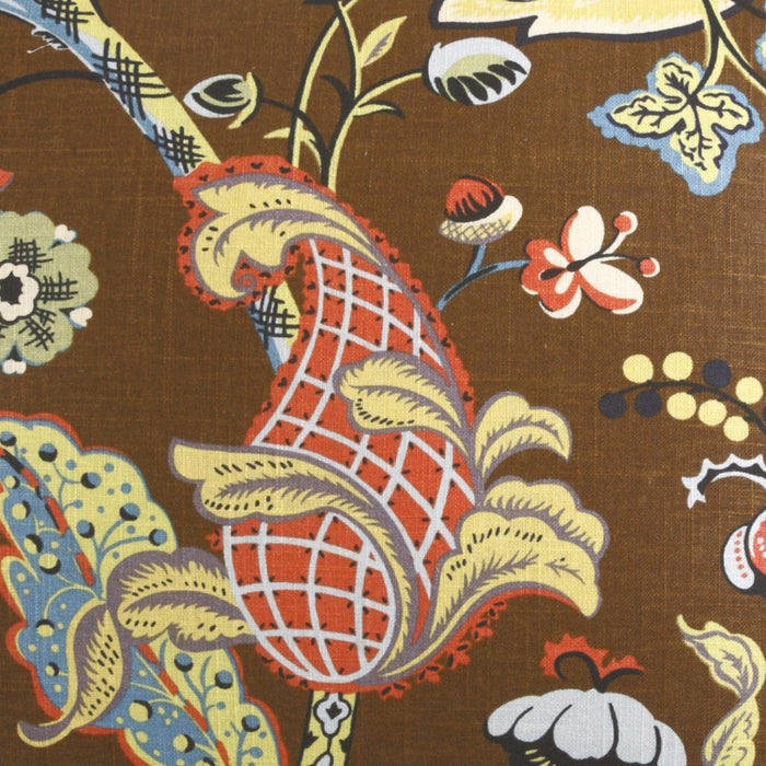 Wilmington Pillow in Chocolate - fabric swatch detail by D.V. KAP Home