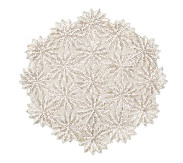 Winter Lace Silver/Crystal Placemat | Kim Seybert at Fig Linens and Home