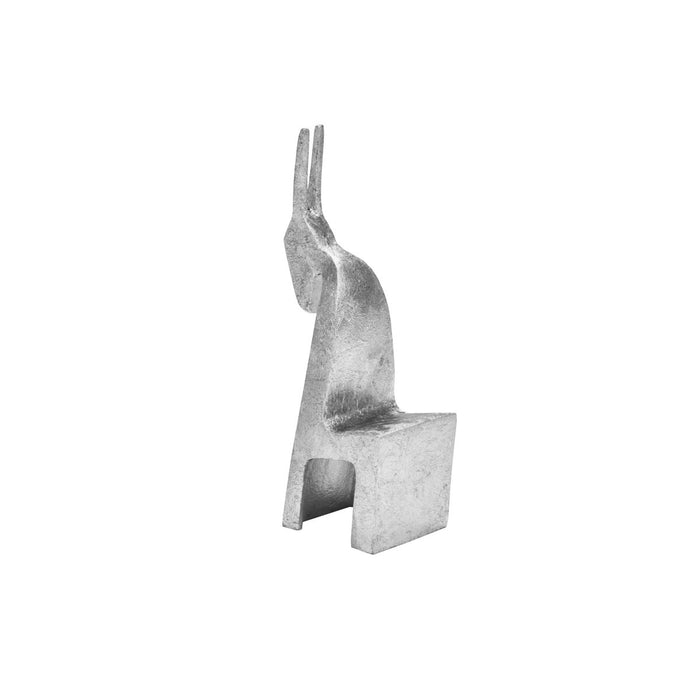 York Silver Sculpture by Worlds Away at Fig Linens and Home - View Back