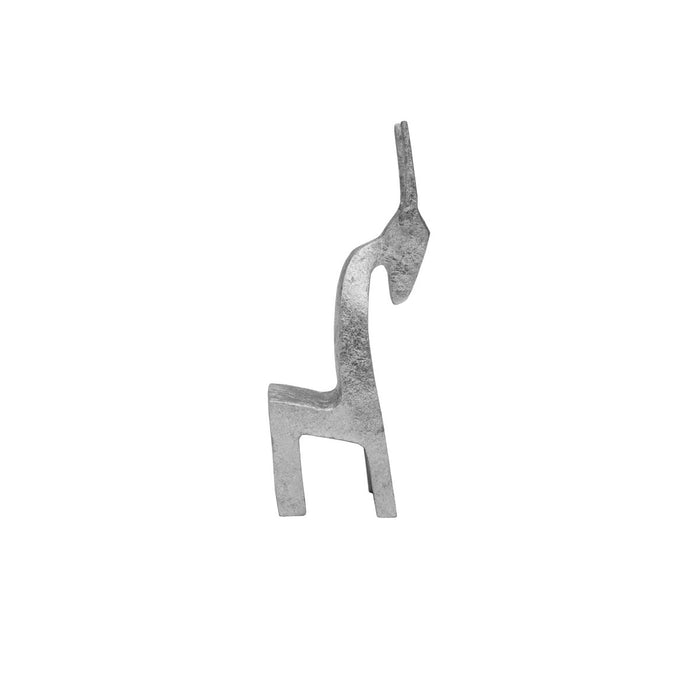 York Silver Sculpture by Worlds Away at Fig Linens and Home - View Side